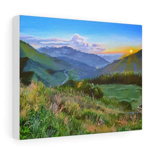 Stretched Canvas Print - "Sunrise at Qingjing Farm Nantou Province Taiwan"