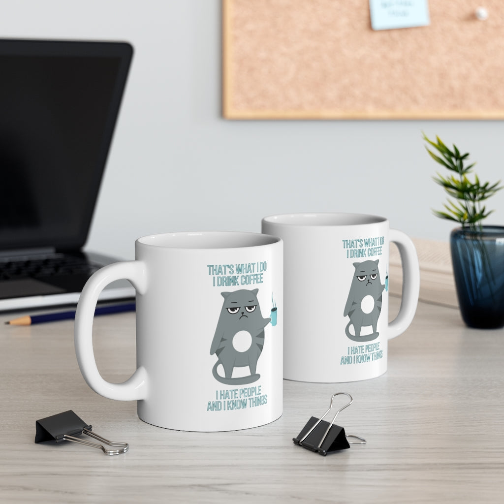 Coffee Lover Cat Mug 11oz