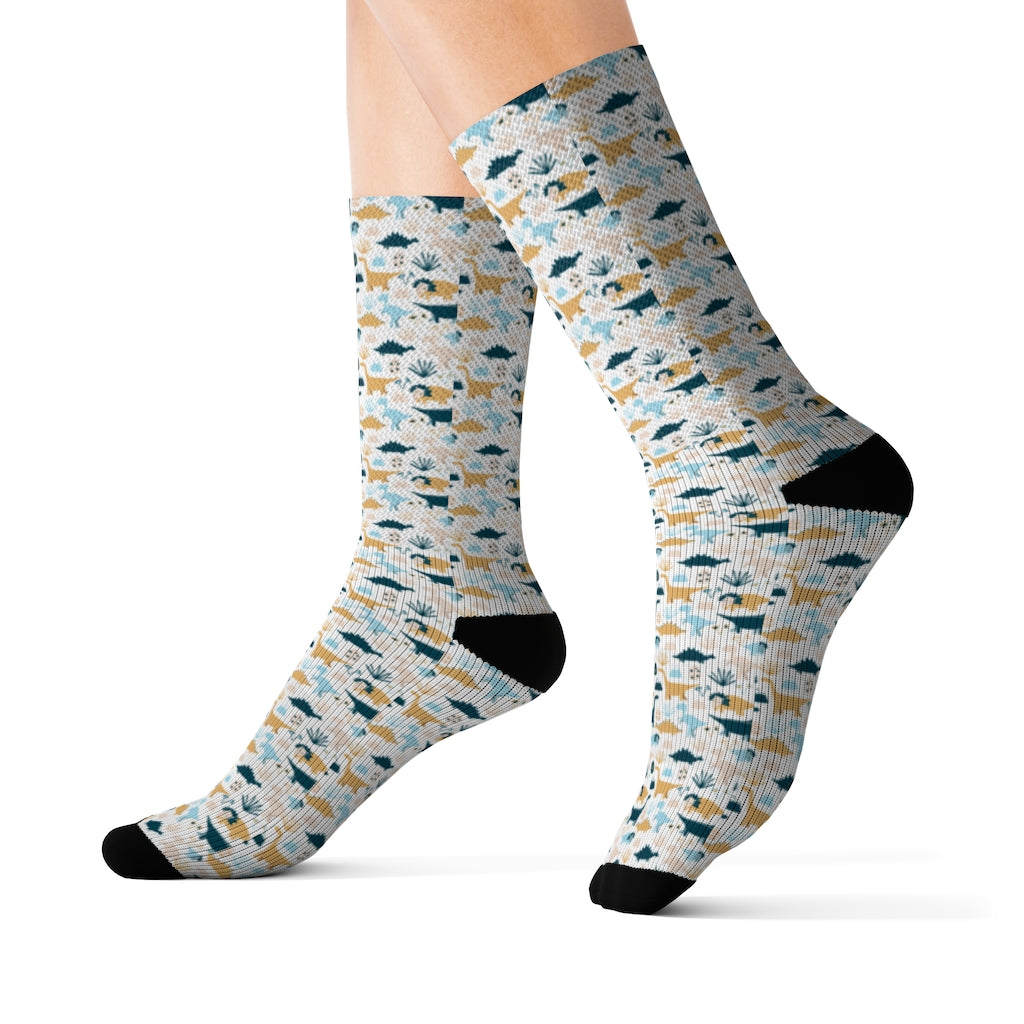 Sublimation Socks (Dinosaurs)