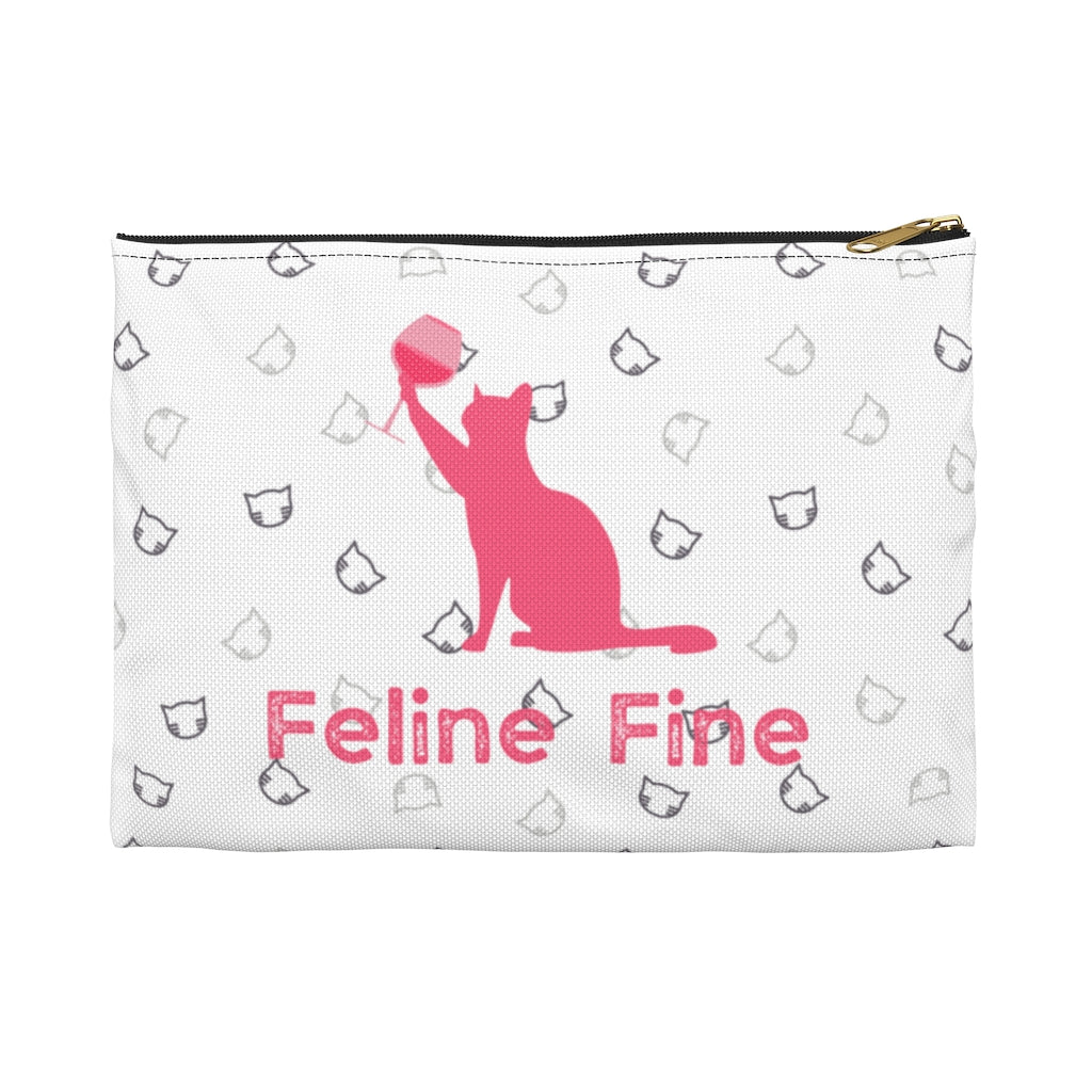 Accessory Pouch (Feline Fine, All Over Print)
