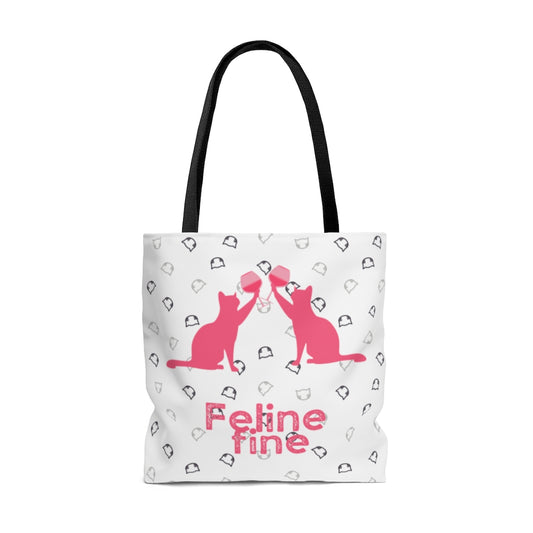 Tote Bag (Feline Fine, All Over Print)