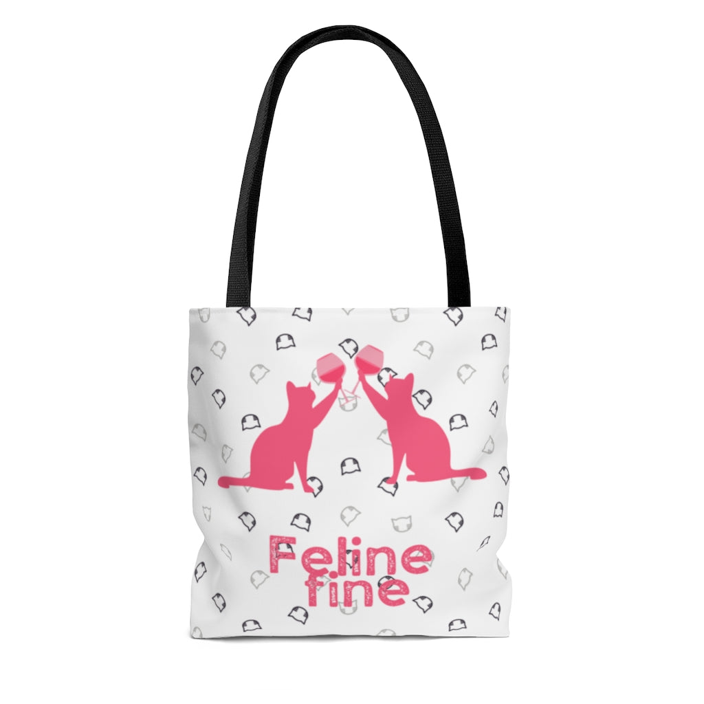 Tote Bag (Feline Fine, All Over Print)