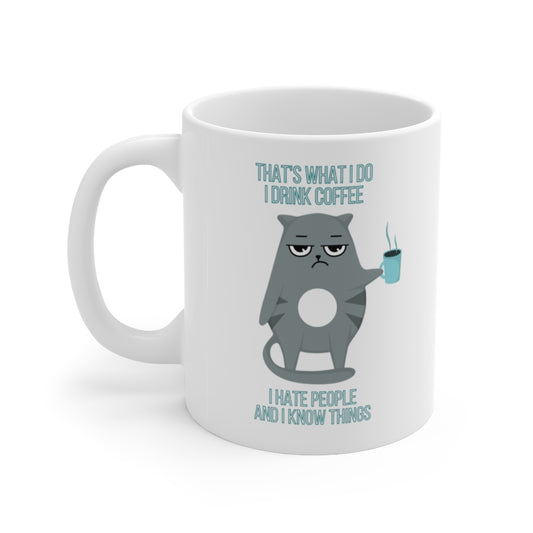 Coffee Lover Cat Mug 11oz