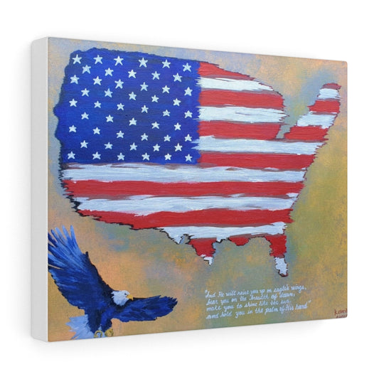 Stretched Canvas Print - "On Eagle's Wings"