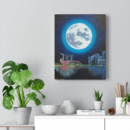 Stretched Canvas Print - "The Blue Moon"