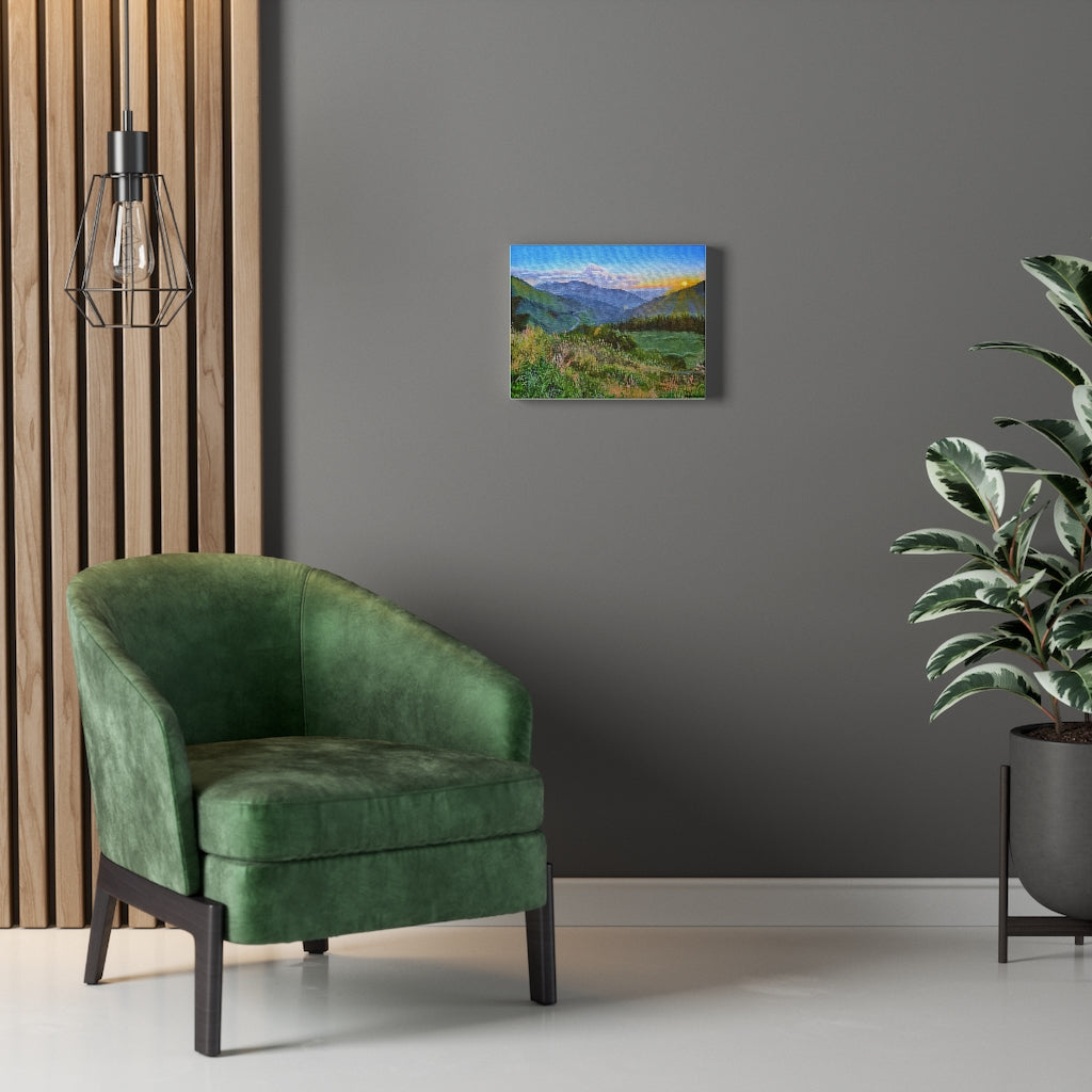 Stretched Canvas Print - "Sunrise at Qingjing Farm Nantou Province Taiwan"
