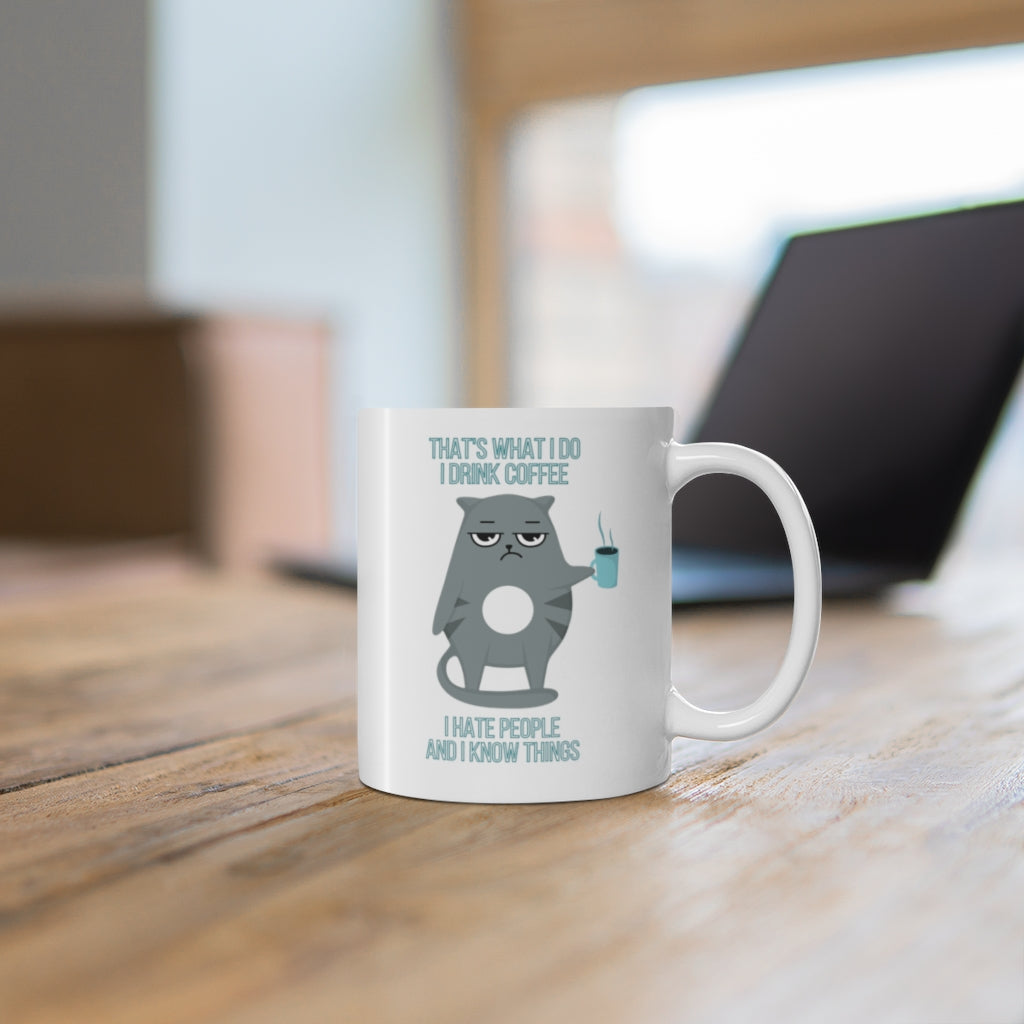 Coffee Lover Cat Mug 11oz