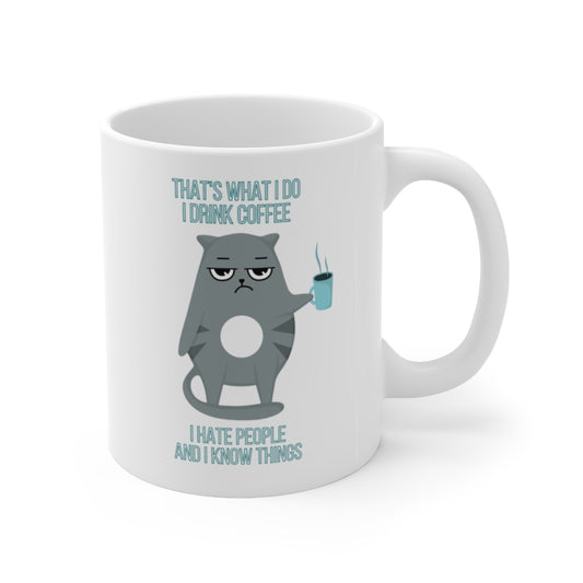 Coffee Lover Cat Mug 11oz