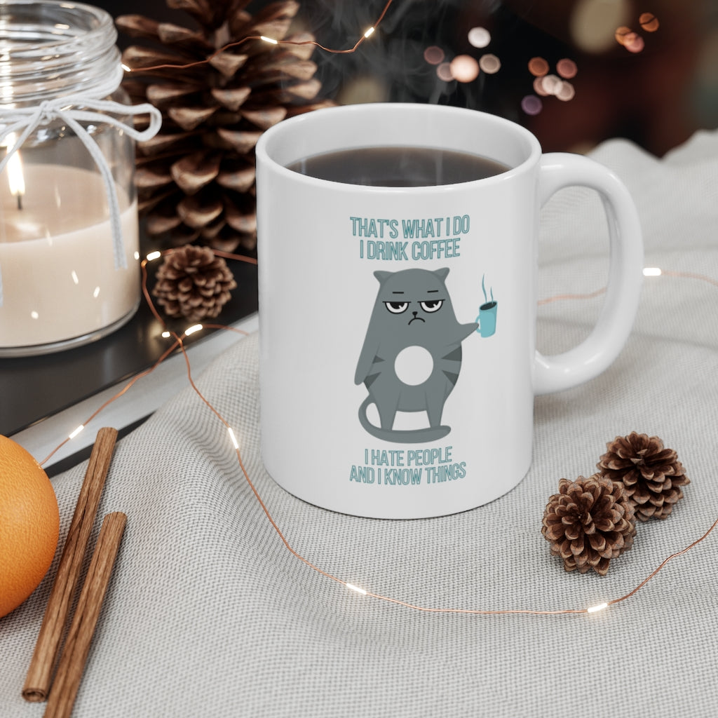 Coffee Lover Cat Mug 11oz