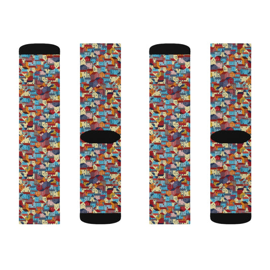 Sublimation Socks (Stacked Houses Design)